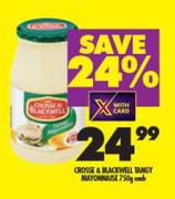 Crosse & Blackwell Tangy Mayonnaise-750g Each