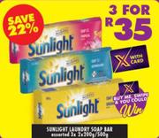 Sunlight Laundry Soap Bar Assorted-3 x 2x200/500g