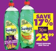 Sunlight Dishwashing Liquid-750ml Each