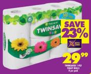 Twinsaver 1 Ply Toilet Rolls-8 Per Pack