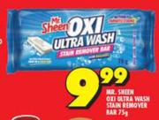 Mr Sheen Oxi Ultra Wash Stain Remover Bar-75g