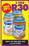Purity 3rd Foods Baby Food Assorted-3 x 200ml