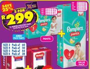 Pampers Disposable Pants 35/ 40/ 46/ 50's Pack-For 2