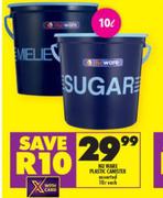 Nu Ware Plastic Canister Assorted (10Ltr)-Each