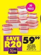 Fresh Work Food Storage Container Set (30 Piece)-Per Set