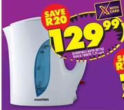 Essentials 1.7Ltr Auto Kettle Black/ White-Each