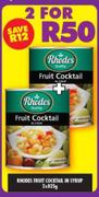 Rhodes Fruit Cocktail In Syrup-2 x 825g