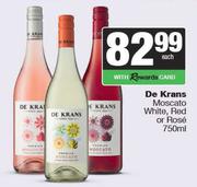 De Krans Moscato White, Red Or Rose-750ml