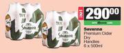 Savanna Premium Cider Dry Handies-For 2 x 6 x 500ml