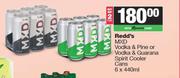 Redd's MXD Vodka & Pine Or Vodka & Guarana Spirit Cooler Cans-For 2 x 6 x 440ml