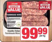 Country Value Farmhouse Wors-Per Kg