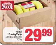 Spar Country Value Mini Box Bananas-1.2Kg