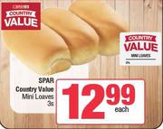 Spar Country Value Mini Loaves-3's Pack