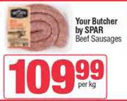 Your Butcher By Spar Beef Sausages-Per Kg