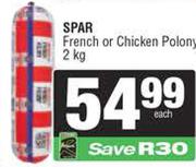 Spar French Or Chicken Polony-2Kg
