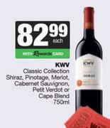 KWV Classic Collection Shiraz,Pinotage,Merlot,Cab Sauv,Petit Verdot Or Cape Blend-750ml