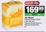4th Street Natural Sweet White,Late Harvest,NL Sweet Rose Or Sweet Red-5L