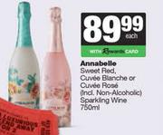 Annabelle Sweet Red,Cuvee Blanche Or Cuvee Rose Sparkling Wine-750ml