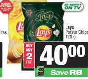 Lays Potato Chips-For 2 x 120g