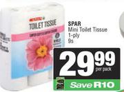 Spar Mini Toilet Tissue 1 Ply-9s Per Pack