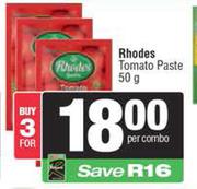 Rhodes Tomato Paste-For 3 x 50g