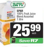 Spar 100% Fruit Juice Blend Assorted-1L