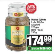 Douwe Egberts Instant Coffee 220g Or Refill Pouch 230g-Each