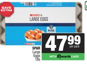 Spar Large Eggs-18s Per Pack