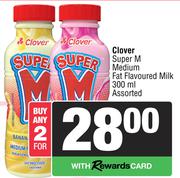 Clover Super M Medium Fat Flavoured Milk Assorted-For 2 x 300ml