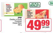 Spar Cheddar Or Gouda Processed Cheese Slices-400g Per Pack