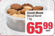 Crunch Munch Biscuit Barrel-1kg