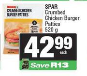 Spar Crumbed Chicken Burger Patties-520g