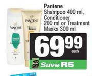 Pantene Shampoo 400ml, Conditioner 200ml Or Treatment Masks 300ml