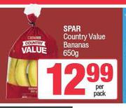 Spar Country Value Bananas-650g Per Pack