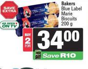 Bakers Blue Label Marie Biscuits-For 2 x 200g