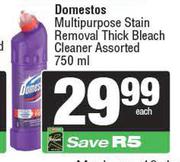 Domestos Multipurpose Stain Removal Thick Bleach Cleaner Assorted-750ml