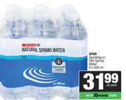 Spar Sparkling Or Still Spring Water-6 x 500ml