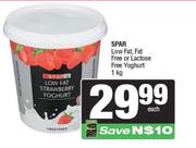 Spar Low Fat, Fat Free Or Lactose Free Yoghurt-1kg Each