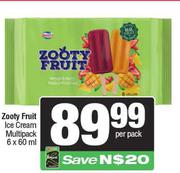 Zooty Fruit Ice Cream Multipack 6 x 60ml-Per Pack