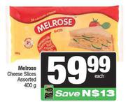 Melrose Cheese Slices Assorted-400g 