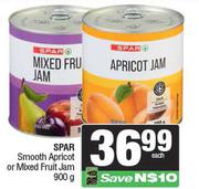 Spar Smooth Apricot Or Mixed Fruit Jam-900g Each