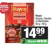 Royco Sauces, Gravies Or Marinades-32g/48g Each