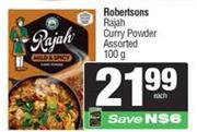Robertsons Rajah Curry Powder Assorted-100g Each
