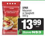 Spar Macaroni Or Spaghetti-500g Each
