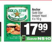 Anchor Gold Star Instant Yeast-4 x 10g Each
