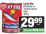Lucky Star Pilchards In Tomato Sauce Only-400g Each