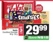 Nestle Countlines Chocolate-For 3 x 40g-52g