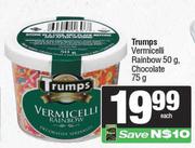 Trumps Vermicelli Rainbow 50g, Chocolate 75g-Each