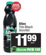 Albex Thin Bleach Assorted-Each