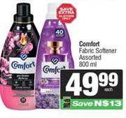 Comfort Fabric Softener Assorted-800ml Each